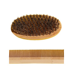 1 spazzola da barba + 1 pettine con manico